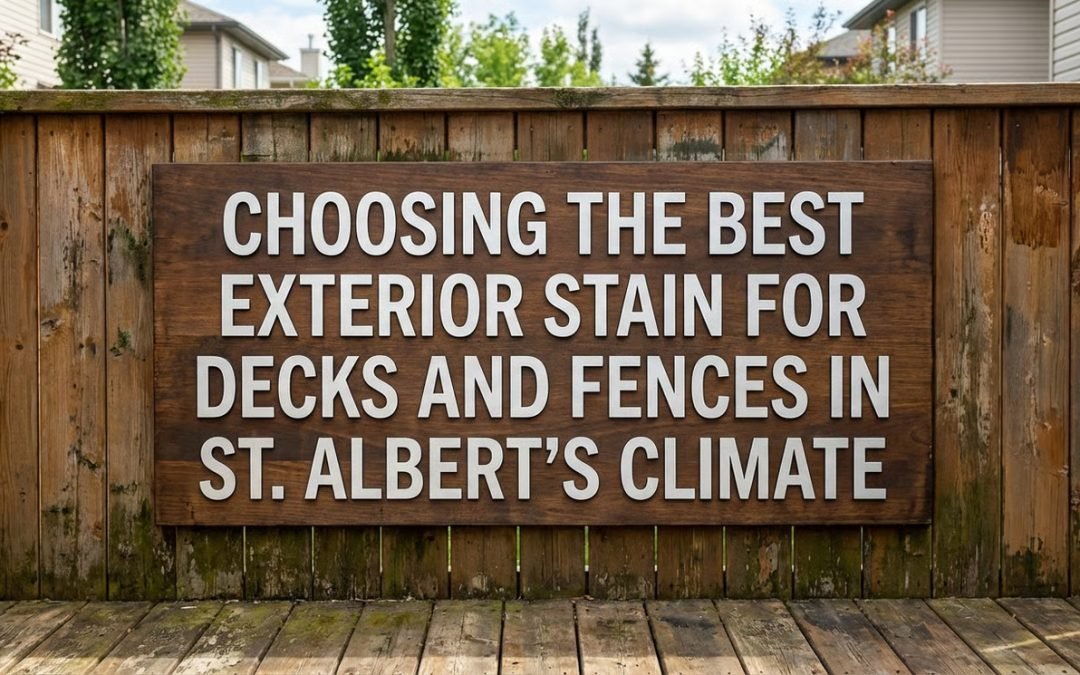 Choosing the Best Exterior Stain for Decks and Fences in St. Albert’s Climate